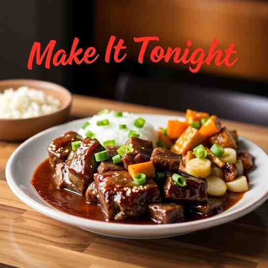 Hawaiian Beef Short Ribs Plate Lunch - Make It Tonight